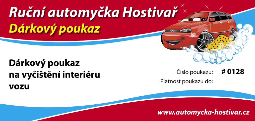 Ukázka dárkového poukazu – Čištění interiéru